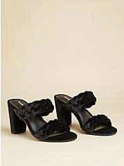 Plus Size Braided Taper Heel Sandal (WW), BLACK, hi-res