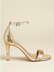 Sequin Stiletto Heel Sandal (WW), GOLD, alternate