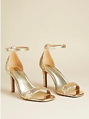 Sequin Stiletto Heel Sandal (WW), GOLD, hi-res