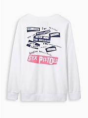 Sex Pistols Cozy Fleece Crew Neck Sweatshirt, BRIGHT WHITE, alternate