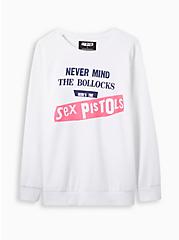 Sex Pistols Cozy Fleece Crew Neck Sweatshirt, BRIGHT WHITE, hi-res