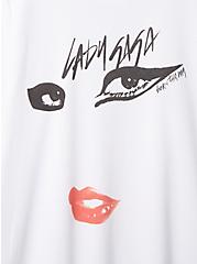 Lady Gaga Cozy Fleece Crew Neck Sweatshirt, BRIGHT WHITE, alternate