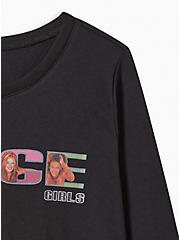 Spice Girls Cozy Fleece Crew Neck Sweatshirt, DEEP BLACK, alternate