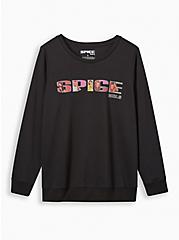 Spice Girls Cozy Fleece Crew Neck Sweatshirt, DEEP BLACK, hi-res