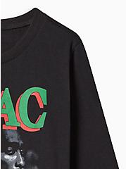 Tupac Cozy Fleece Crew Neck Sweatshirt, DEEP BLACK, alternate