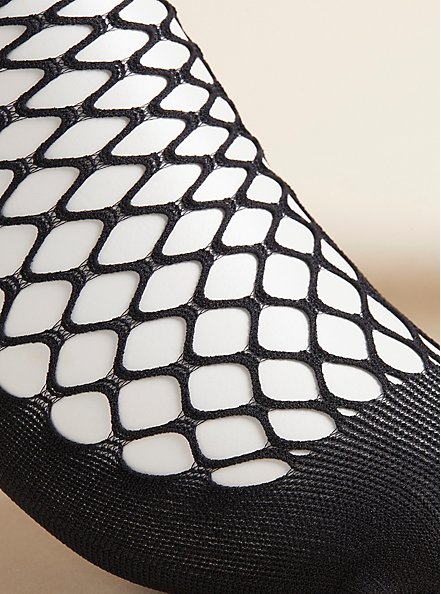 Fishnet Ankle Sock, DEEP BLACK, alternate