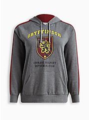 Plus Size Harry Potter Gryffindor Varsity Cozy Fleece Hoodie, GREY, hi-res