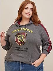 Plus Size Harry Potter Gryffindor Varsity Cozy Fleece Hoodie, GREY, hi-res
