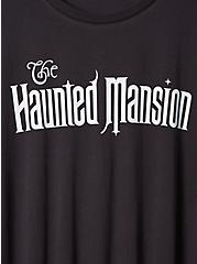 Disney Haunted Mansion Cotton Modal Slub Rolled Sleeve Top, DEEP BLACK, alternate