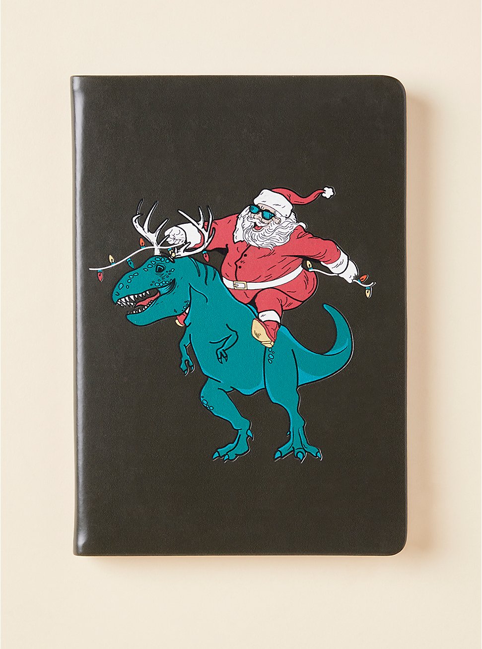 Plus Size Dino Santa 6x8 Notebook, , hi-res