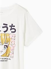 Plus Size Classic Fit Tee - Cotton Anime Beige, MARSHMALLOW, alternate