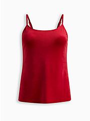 Velour Sleeveless Lounge Cami, JESTER RED, hi-res
