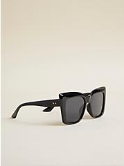 Oversized D Frame Smoke Lens Sunglasses, , alternate