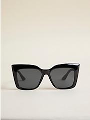 Oversized D Frame Smoke Lens Sunglasses, , hi-res