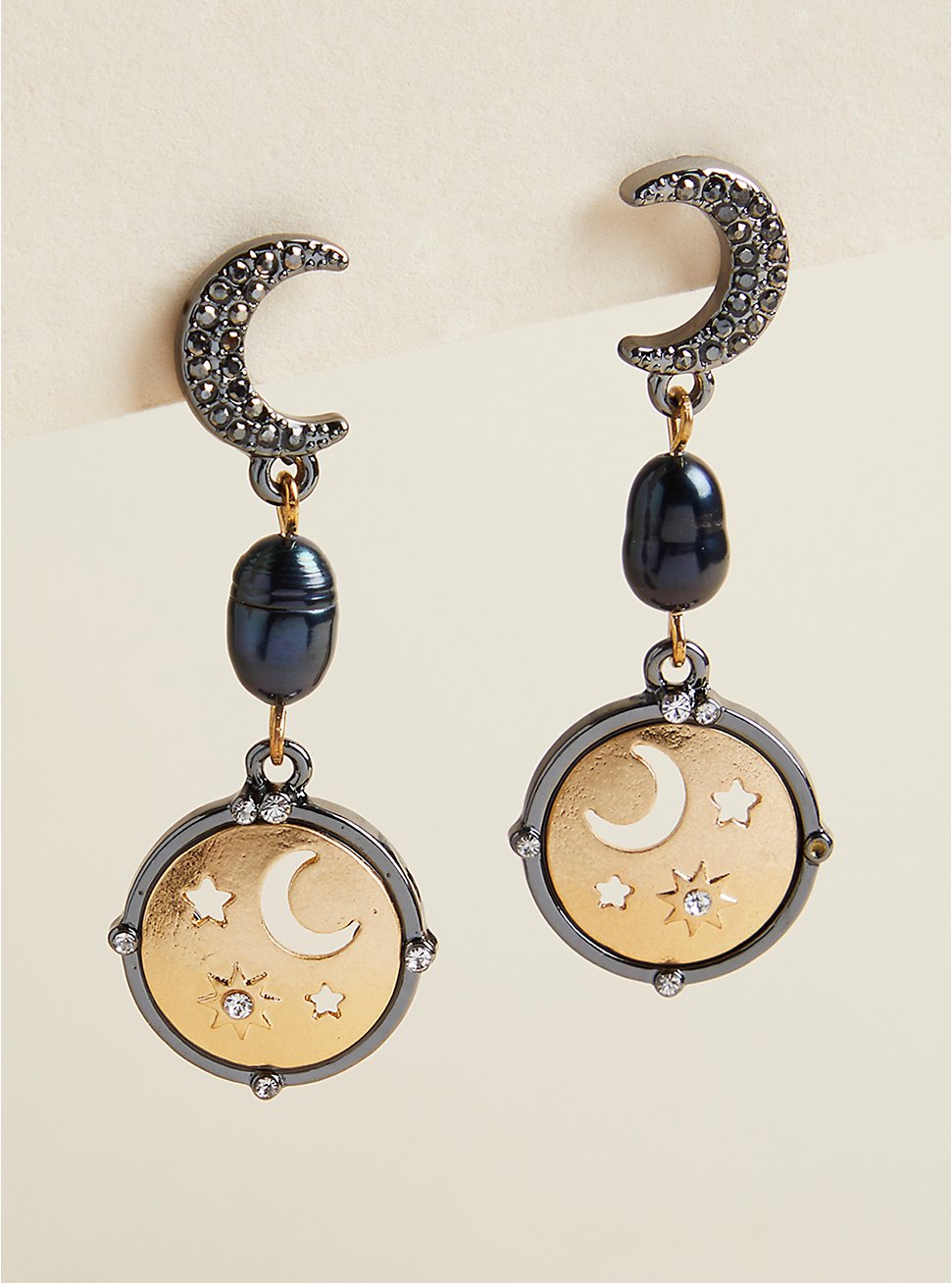 Celestial and Pearl Drop Earring, , hi-res