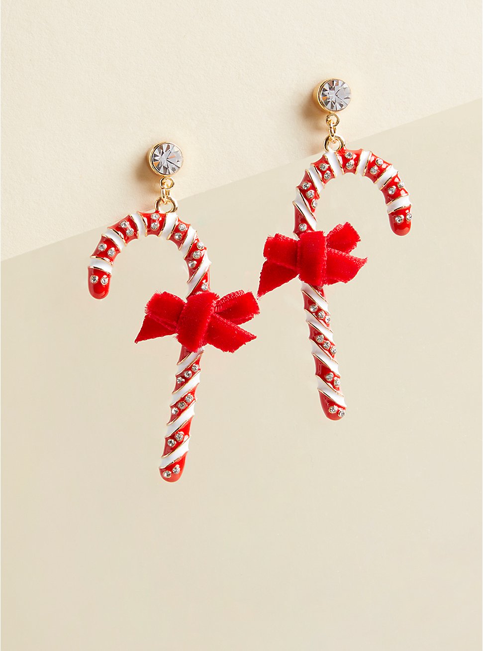 Plus Size Candy Cane Earrings, , hi-res