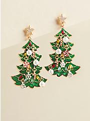 Plus Size Ornamental Tree Earrings, , hi-res