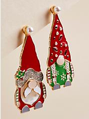 Holiday Gnome Statement Earring, , alternate
