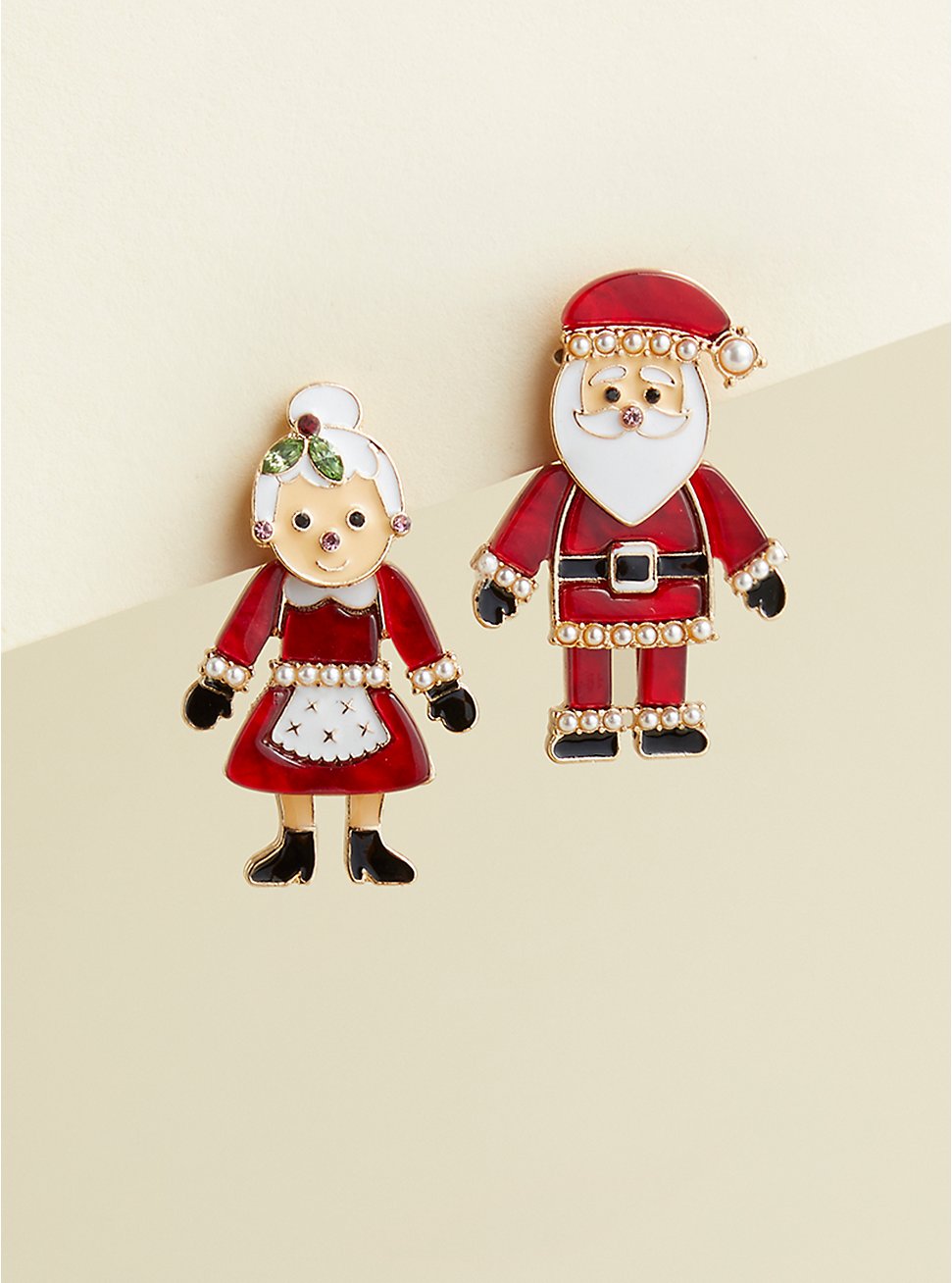 Mrs & Mr Claus Earring, COLOR 3, hi-res