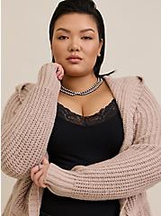 Chunky Anorak Hooded Sweater, OATMEAL, alternate
