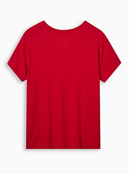 Full of Holiday Spirit Perfect Super Soft Crew Neck Sequin Tee, JESTER RED, alternate