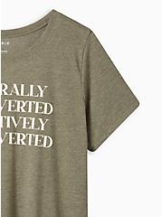Naturally Introverted Everyday Signature Jersey Crew Neck Tee, DUSTY OLIVE, alternate