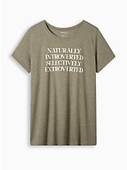 Naturally Introverted Everyday Signature Jersey Crew Neck Tee, DUSTY OLIVE, hi-res