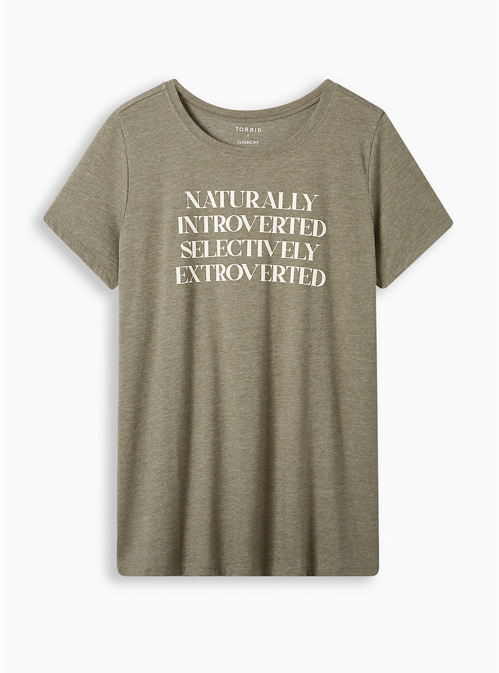 Naturally Introverted Everyday Signature Jersey Crew Neck Tee, DUSTY OLIVE, hi-res