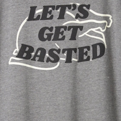 Lets Get Basted Everyday Signature Jersey Crew Neck Tee, HEATHER GREY, swatch