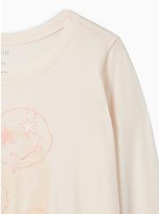 Smiley Doodles Classic Fit Signature Jersey Crew Neck Long Sleeve Embroidery Tee, NONEC, alternate