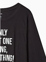 I Want One Thing Classic Fit Signature Jersey Crew Neck Long Sleeve Tee, DEEP BLACK, alternate