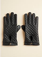 Quilted Faux Leather Glove, , hi-res