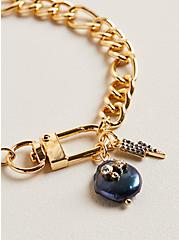 Plus Size Pearl Charms and Link Bracelet Set, , alternate