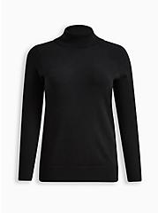 Pullover Turtle Neck Sweater, BLACK, hi-res
