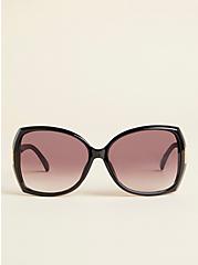 Plus Size Rectangle Smoke Lens Sunglasses, , hi-res