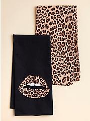 Leopard Lips Tea Towel Set , , hi-res
