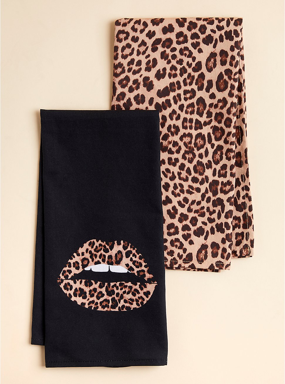 Leopard Lips Tea Towel Set , , hi-res