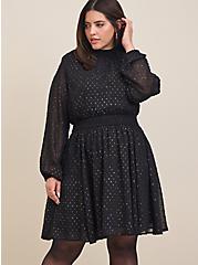 Mini Clip Dot Blouson Sleeve Dress, RAINBOW, alternate