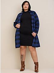 Mini Jersey Blouson Sleeve Bodycon Dress, FLORAL BLACK, alternate