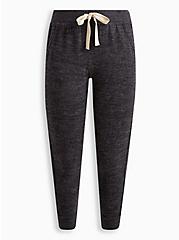 Super Soft Plush Full Length Cable Lounge Jogger, HEATHERED CHARCOAL, hi-res