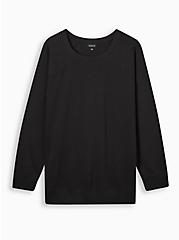 Ditsy Bolt Classic Fit Cozy Fleece Long Sleeve Sweatshirt, MINERAL BLACK, hi-res