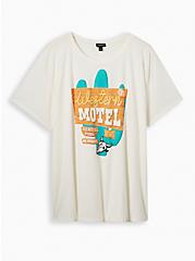 Western Classic Fit Polyester Cotton Jersey Crew Tee, IVORY, hi-res