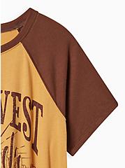 Southwest Classic Fit Polyester Cotton Jersey Crew Tee, BROWN, alternate