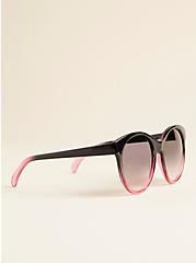 Round Ombre Cateye Sunglasses, , alternate