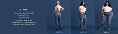 plus size extra flare jeans