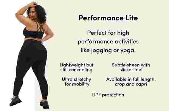 Performance lite perfect for high performance activites like jogging or yoga.