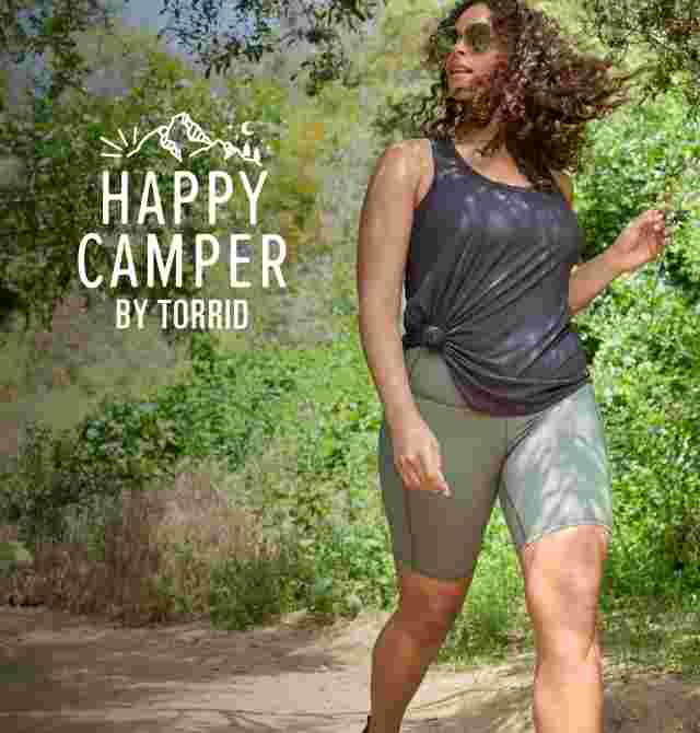 Introducing Happy Camper by Torrid. Wherever you go in life, remember to take an open heart. Make your journey and adventure without limits.