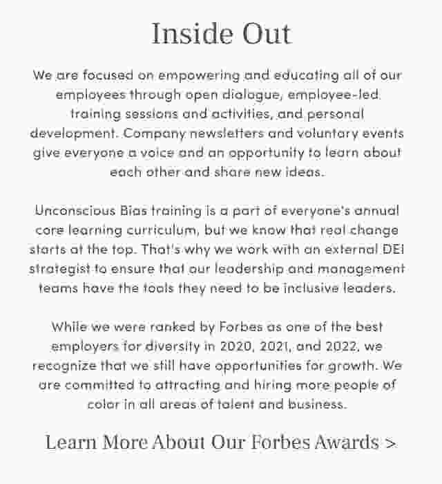 Inside Out Learn More about Our Forbes awards