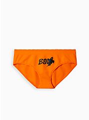 Seamless Smooth Mid-Rise Hipster Panty, GHOST FACE ORANGE, hi-res