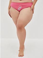 Plus Size Seamless Smooth Mid-Rise Hipster Panty, CHEETAH PINK STAR, alternate